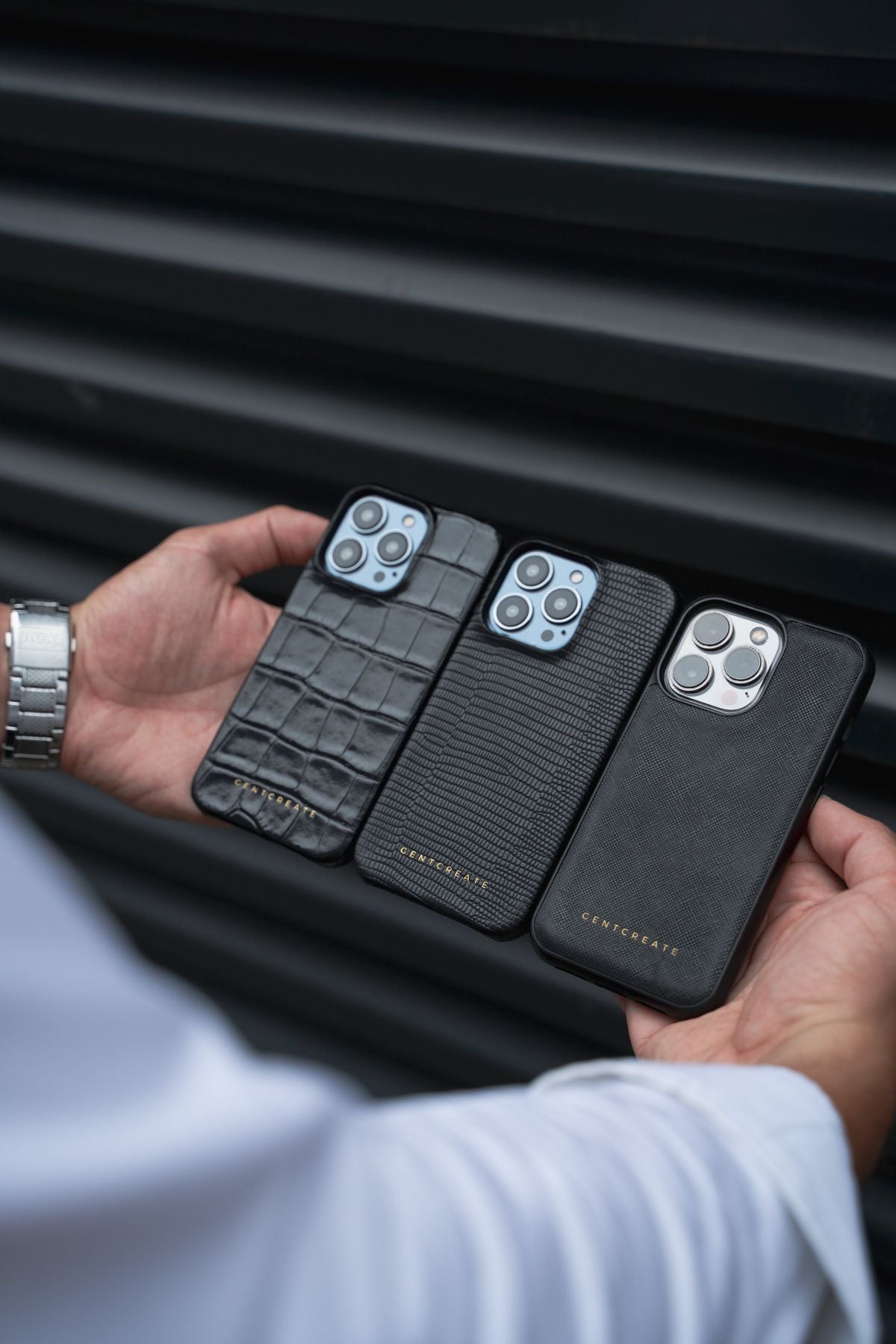 Aegis Cognac full-grain leather iPhone case
