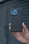 Aegis Saffiano Onyx leather iPhone case